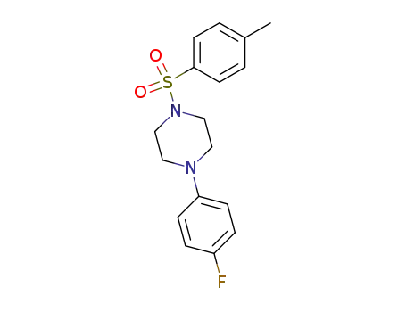 Molecular Structure of 4004-97-1 (1-(4-fluorophenyl)-4-(p-tolylsulphonyl)piperazine)