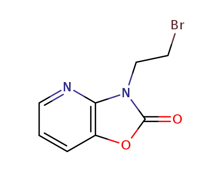 Molecular Structure of 134336-95-1 (3-(2-Bromoethyl)oxazolo[4,5-b]pyridin-2(3H)-one)
