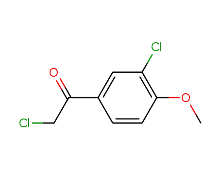 Molecular Structure of 79881-25-7 (Ethanone, 2-chloro-1-(3-chloro-4-methoxyphenyl)- (9CI))