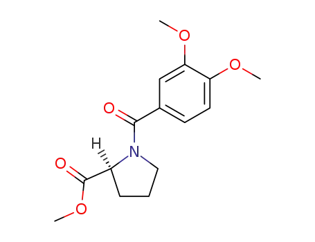 Molecular Structure of 87664-50-4 (L-Proline, 1-(3,4-dimethoxybenzoyl)-, methyl ester)