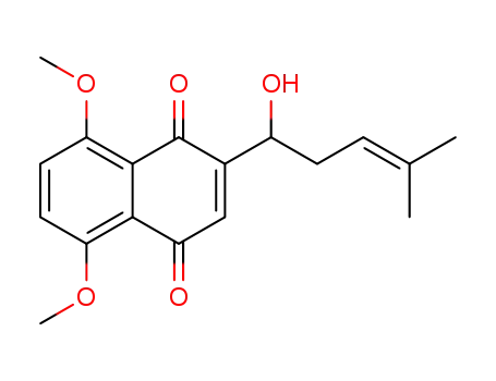 2-(1'-hydroxy-4'-methylpent-3'-en-1'-yl)-5,8-dimethoxy-1,4-naphthaquinone