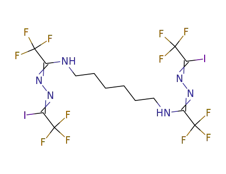 2,17-di-iodo-1,1,1,18,18,18-hexafluoro-5,14-bis(trifluoromethyl)-3,4,6,13,15,16-hexa-azaoctadeca-2,4,14,16-tetraene