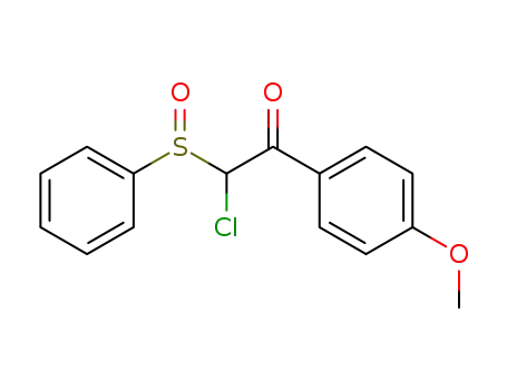 Molecular Structure of 162147-95-7 (Ethanone, 2-chloro-1-(4-methoxyphenyl)-2-(phenylsulfinyl)-)