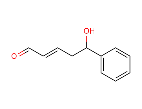 Molecular Structure of 159086-24-5 (2-Pentenal, 5-hydroxy-5-phenyl-, (2E)-)