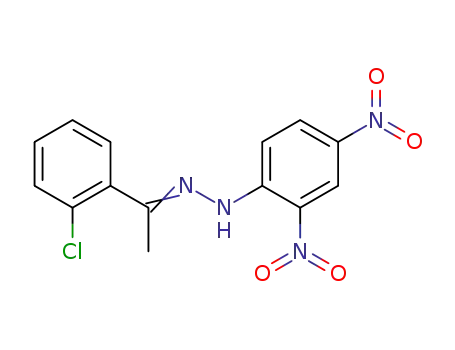 Molecular Structure of 35468-02-1 ((1E)-1-[1-(2-chlorophenyl)ethylidene]-2-(2,4-dinitrophenyl)hydrazine)