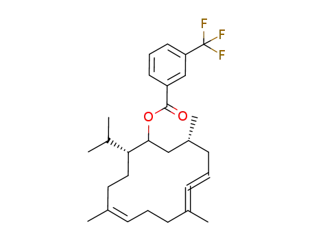3-Trifluoromethyl-benzoic acid (Z)-(3R,14R)-14-isopropyl-3,7,11-trimethyl-cyclotetradeca-5,6,10-trienyl ester