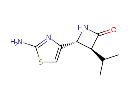 (+/-)-trans-4-(2-aminothiazol-4-yl)-3-isopropylazetidin-2-one