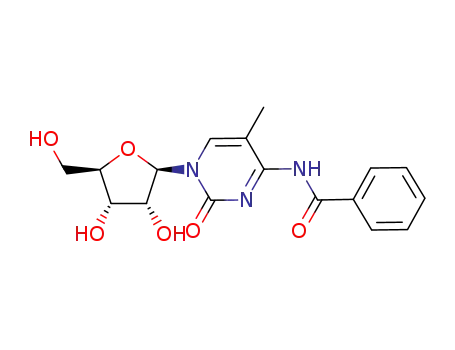 Molecular Structure of 160107-15-3 (N4-Benzoyl-5-methylcytidine)