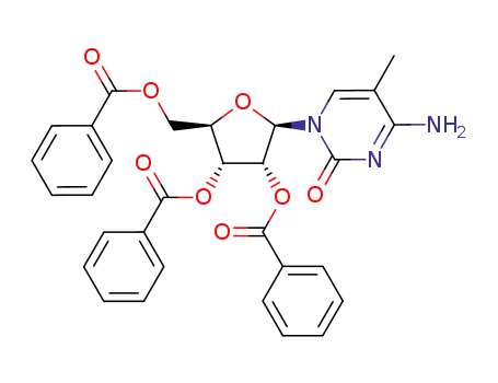 Molecular Structure of 59237-68-2 (Cytidine, 5-methyl-, 2',3',5'-tribenzoate)