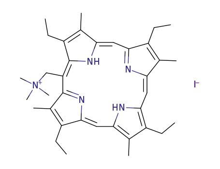 Trimethyl-((1Z,4Z,9Z,15Z)-3,8,13,18-tetraethyl-2,7,12,17-tetramethyl-porphyrin-5-ylmethyl)-ammonium; iodide