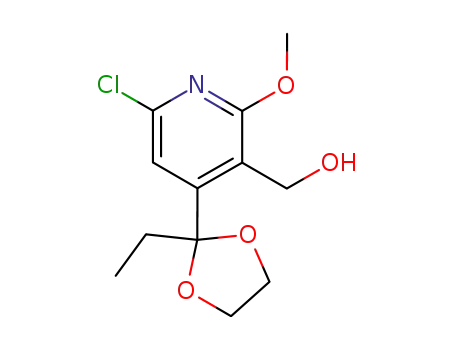 6-Chloro-4-(2-ethyl-1,3-dioxolan-2-YL)-2-methoxypyridin-3-YL]methanol