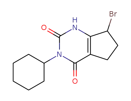 7-bromo-3-cyclohexyl-1,5,6,7-tetrahydro-cyclopentapyrimidine-2,4-dione