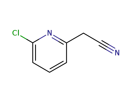 Molecular Structure of 75279-60-6 ((6-Chloro-pyridin-2-yl)-acetonitrile)