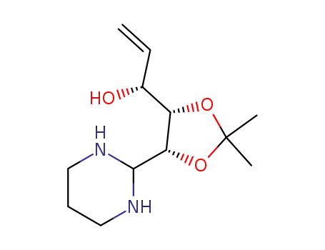 hexahydro-2-[[D-lyxo-3-hydroxy-1,2-[(1-methylethylidene)bis(oxy)]-4-pentenyl]]pyrimidine