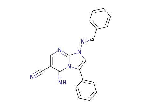 1-benzylideneamino-6-cyano-5-imino-3-phenyl-1H-imidazo[1,2-a]pyrimidine