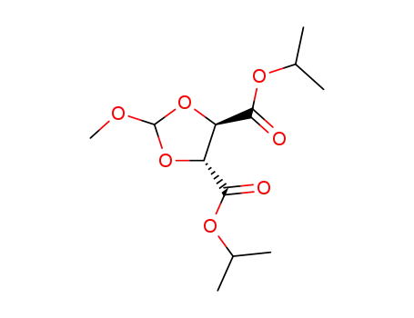 Molecular Structure of 649721-37-9 (1,3-Dioxolane-4,5-dicarboxylic acid, 2-methoxy-, bis(1-methylethyl)
ester, (4R,5R)-)