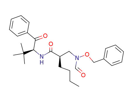 2(R)-[(N-benzyloxy-N-formylamino)-methyl]-hexanoic acid-(1'(S)-benzoyl-2',2'-dimethylpropyl)amide