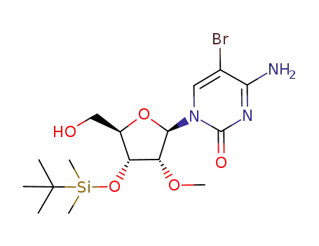 Molecular Structure of 444019-26-5 (Cytidine, 5-bromo-3'-O-[(1,1-dimethylethyl)dimethylsilyl]-2'-O-methyl-)