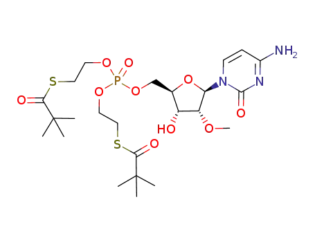 2'-O-methylcytidine-5'-[bis-(S-pivaloyl-2-thioethyl)phosphate]
