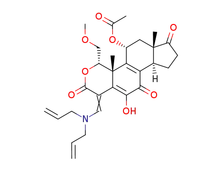 acetic acid 4-diallylaminomethylene-6-hydroxy-1α-methoxymethyl-10β,13β-dimethyl-3,7,17-trioxo-1,3,4,7,10,11β,12,13,14α,15,16,17-dodecahydro-2-oxa-cyclopenta[a]phenanthren-11-yl ester