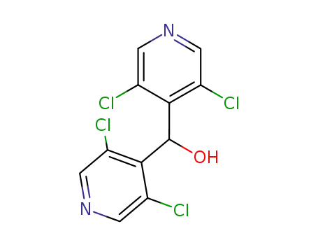 Molecular Structure of 847446-20-2 (4-Pyridinemethanol, 3,5-dichloro-a-(3,5-dichloro-4-pyridinyl)-)
