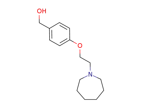 Molecular Structure of 223251-16-9 ((4-(2-(azepan-1-yl)ethoxy)phenyl)Methanol)