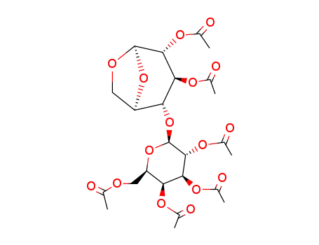 Molecular Structure of 25878-57-3 (1,6-anhydrolactose hexaacetate)