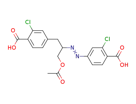 acetic acid 3-(4-carboxy-3-chloro-phenyl)-2-(4-carboxy-3-chloro-phenylazo)-propyl ester