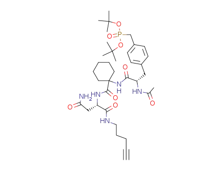 (4-{(S)-2-Acetylamino-2-[1-((S)-2-carbamoyl-1-pent-4-ynylcarbamoyl-ethylcarbamoyl)-cyclohexylcarbamoyl]-ethyl}-benzyl)-phosphonic acid di-tert-butyl ester