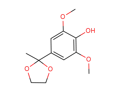 Molecular Structure of 926907-08-6 (Phenol, 2,6-dimethoxy-4-(2-methyl-1,3-dioxolan-2-yl)-)