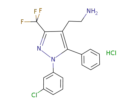 4-(2-aminoethyl)-1-(3-chlorophenyl)-5-phenyl-3-trifluoromethyl-1H-pyrazole hydrochloride