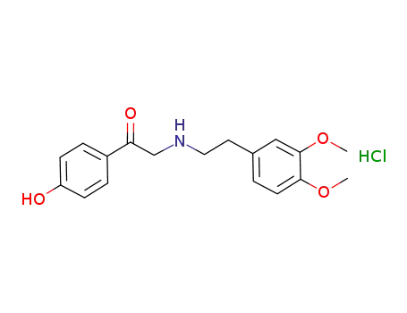 2-[2-(3,4-dimethoxy-phenyl)-ethylamino]-1-(4-hydroxy-phenyl)-ethanone hydrochloride