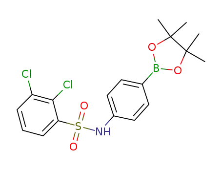 Molecular Structure of 912675-28-6 (2,3-dichloro-N-[4-(4,4,5,5-tetramethyl-1,3,2-dioxaborolan-2-yl)phenyl]benzenesulfonamide)