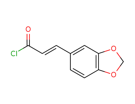 Molecular Structure of 96249-87-5 ((2E)-3-(1,3-benzodioxol-5-yl)acryloyl chloride)