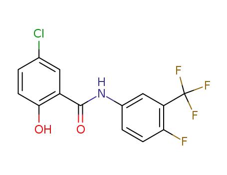 5-chloro-N-(4-fluoro-3-(trifluoromethyl)phenyl)-2-hydroxybenzamide