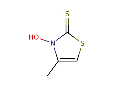Molecular Structure of 49762-08-5 (3-HYDROXY-4-METHYL-2(3H)-THIAZOLETHIONE)