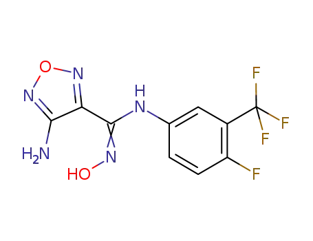 4-amino-N-[4-fluoro-3-(trifluoromethyl)phenyl]-N′-hydroxy-1,2,5-oxadiazole-3-carboximidamide
