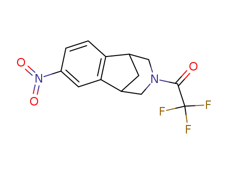 Molecular Structure of 230615-53-9 ((+/-)-2,2,2-trifluoro-1-(4-nitro-10-aza-tricyclo[6.3.1.02,7]dodeca-2(7),3,5-trien-10-yl)-ethanone)