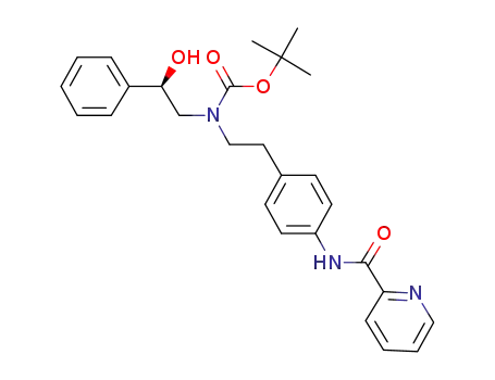 tert-butyl (R)-N-(2-hydroxy-2-phenylethyl)-N-[2-[4-[(2-pyridinecarbonyl)amino]phenyl]ethyl]carbamate