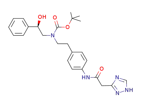 tert-butyl (R)-N-(2-hydroxy-2-phenylethyl)-N-[2-(4-{[2-(1H-1,2,4-triazol-3-yl)acetyl]amino}phenyl)ethyl]carbamate