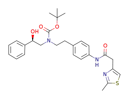tert-butyl (R)-N-(2-hydroxy-2-phenylethyl)-N-[2-(4-{[2-(2-methylthiazol-4-yl)acetyl]amino}phenyl)ethyl]carbamate