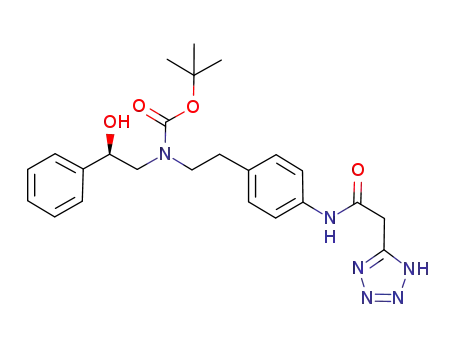 tert-butyl (R)-N-(2-hydroxy-2-phenylethyl)-N-[2-(4-{[2-(1H-tetrazol-5-yl)acetyl]amino}phenyl)ethyl]carbamate
