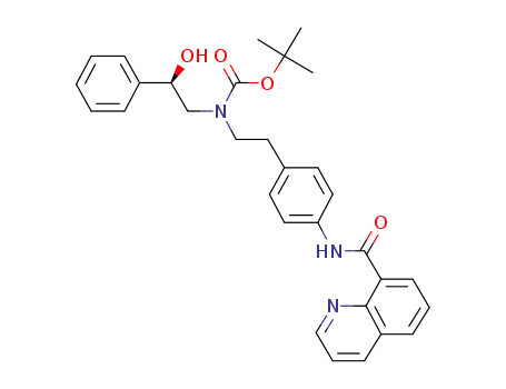 tert-butyl (R)-N-(2-hydroxy-2-phenylethyl)-N-[2-[4-[(8-quinolinecarbonyl)amino]phenyl]ethyl]carbamate