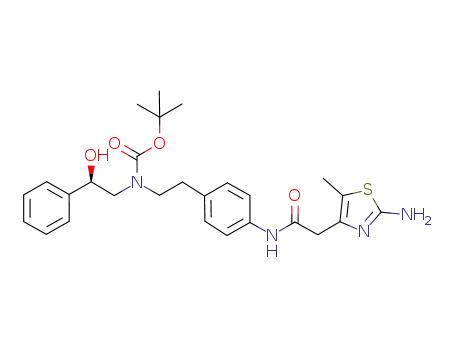tert-butyl (R)-N-[2-(4-{[2-(2-amino-5-methylthiazol-4-yl)acetyl]amino}phenyl)ethyl]-N-(2-hydroxy-2-phenylethyl)carbamate