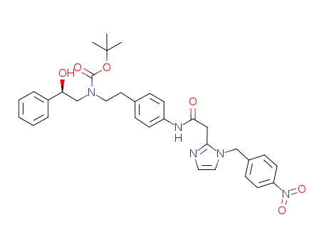 tert-butyl (R)-N-(2-hydroxy-2-phenylethyl)-N-{2-[4-({2-[1-(4-nitrobenzyl)imidazol-2-yl]acetyl}amino)phenyl]ethyl}carbamate