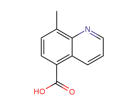Molecular Structure of 74316-52-2 (5-Quinolinecarboxylicacid,8-methyl-(9CI))
