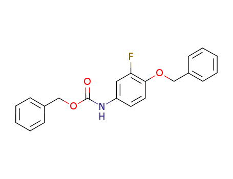 Molecular Structure of 790703-40-1 (Carbamic acid, [3-fluoro-4-(phenylmethoxy)phenyl]-, phenylmethyl ester)