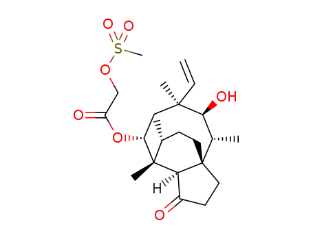 {(3aS,4R,5S,6S,8R,9R,9aR,10R)-6-ethenyldeca hydro-5-hydroxy-4,6,9,10-tetramethyl-1-oxo-3a,9-propano-3aH-cyclopentacyclo-octen-8-yl methanesulfonyloxyacetate}