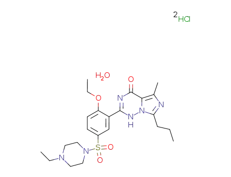 1-[[3-(1,4-dihydro-5-methyl-4-oxo-7-propylimidazo[5,1-f][1,2,4]triazin-2-yl)-4-ethoxyphenyl]sulfonyl]-4-ethylpiperazine dihydrochloride monohydrate