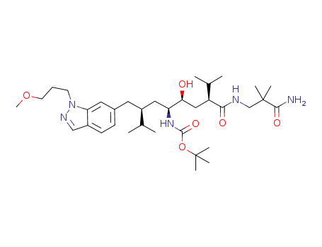 tert-butyl (3S,5S,6S,8S)-8-(3-amino-2,2-dimethyl-3-oxopropylcarbamoyl)-6-hydroxy-3-((1-(3-methoxypropyl)-1H-indazol-6-yl)methyl)-2,9-dimethyldecan-5-ylcarbamate
